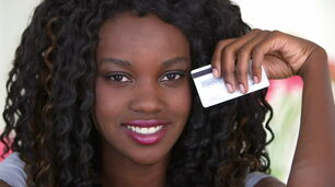 Ebony Virgin Holding Credit Card
