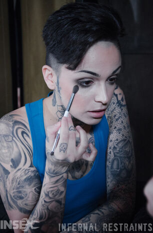Inked woman Leigh Raven has her